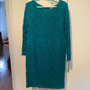 Formal laced flower print dress